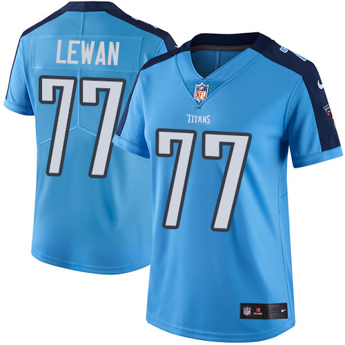 2019 Women Tennessee Titans #77 Lewan light blue Nike Vapor Untouchable Limited NFL Jersey